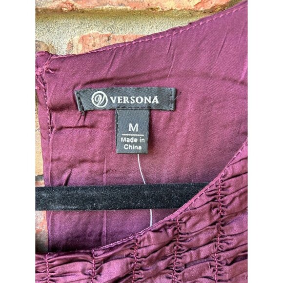 Versona‎ Women's Purple Smocked Blouson Dress M - Picture 6 of 10
